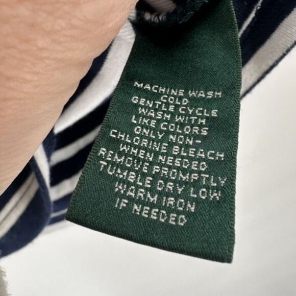 Ralph Lauren Womens Striped Short Sleeve Scoop Neck Top Blue White Size XL - Picture 5 of 8